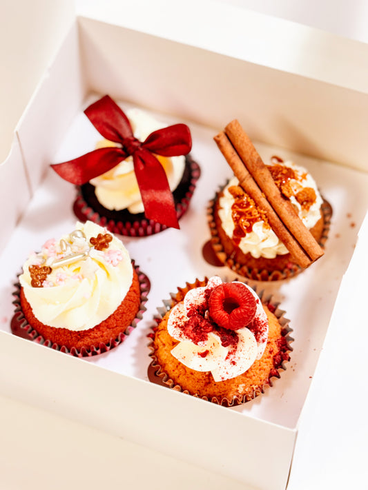 KERST - VEGAN Cupcakes - 4 stuks