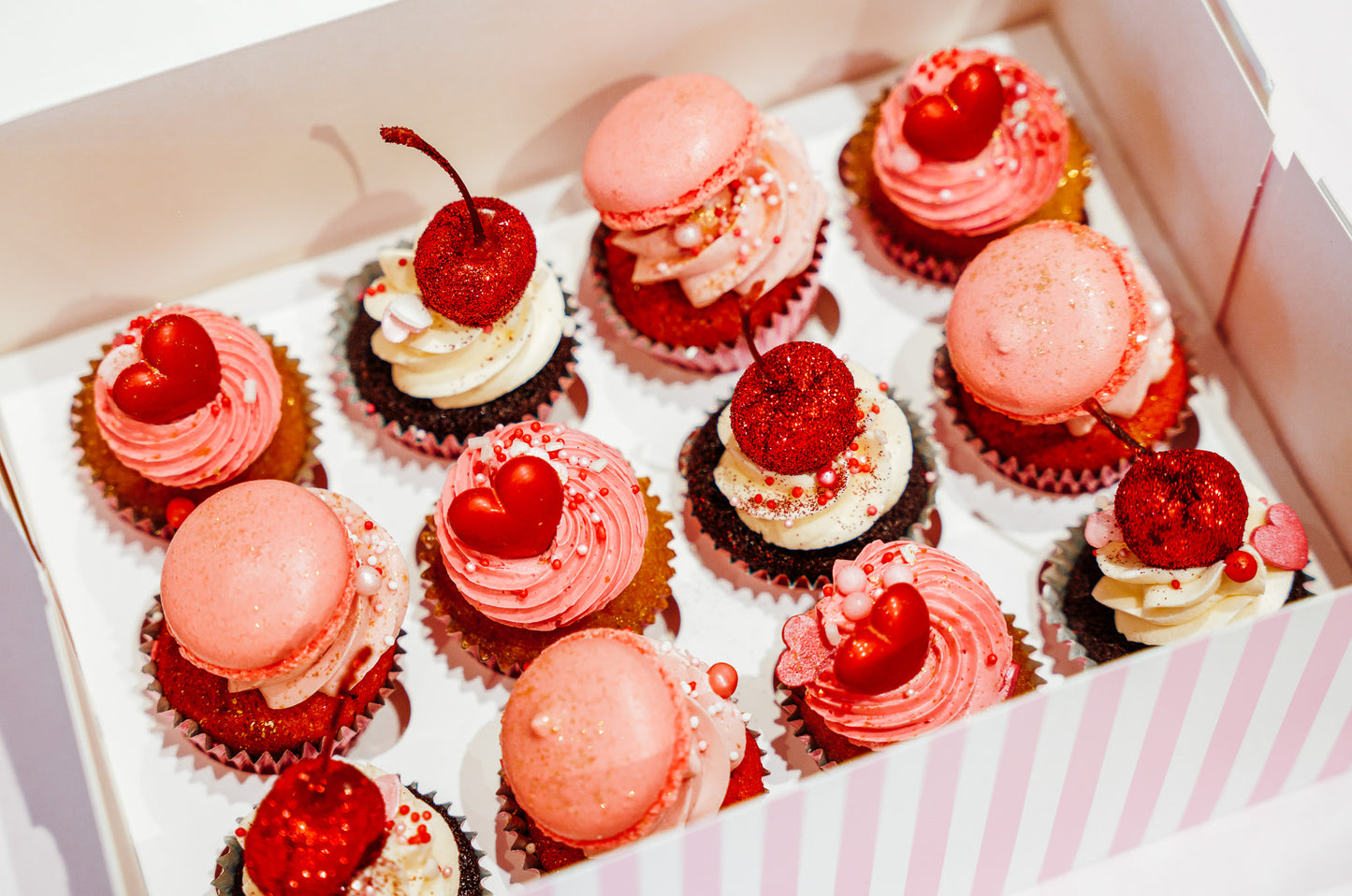 Valentijn Mini-Cupcakes 12 stuks