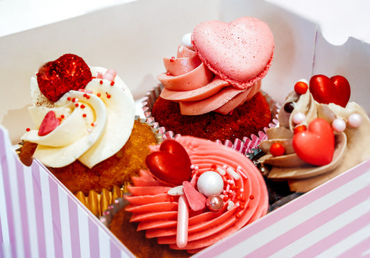 Valentijn Cupcakes x 4