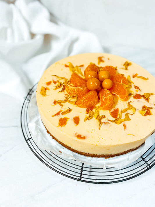 Cheesecake mandarijn & speculaascrumble - SUIKERVRIJ